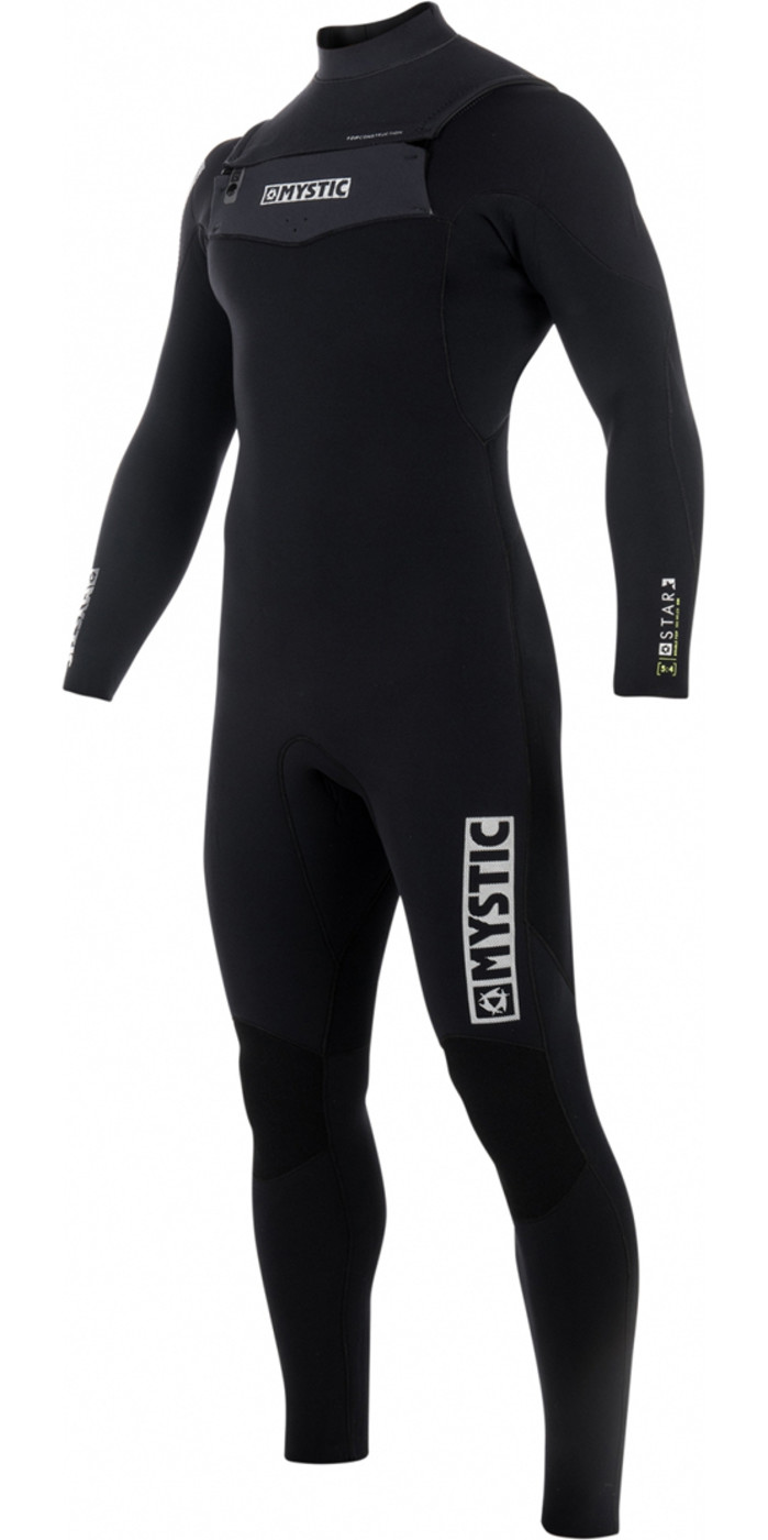 2019 Mystic Star 5/4mm Double Front Zip Wetsuit BLACK 180016 Wetsuits